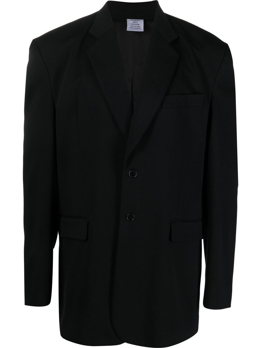 VETEMENTS oversize single-breasted blazer - Black von VETEMENTS