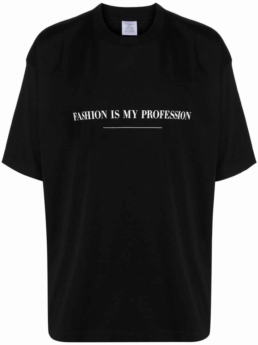 VETEMENTS slogan-print cotton T-shirt - Black von VETEMENTS