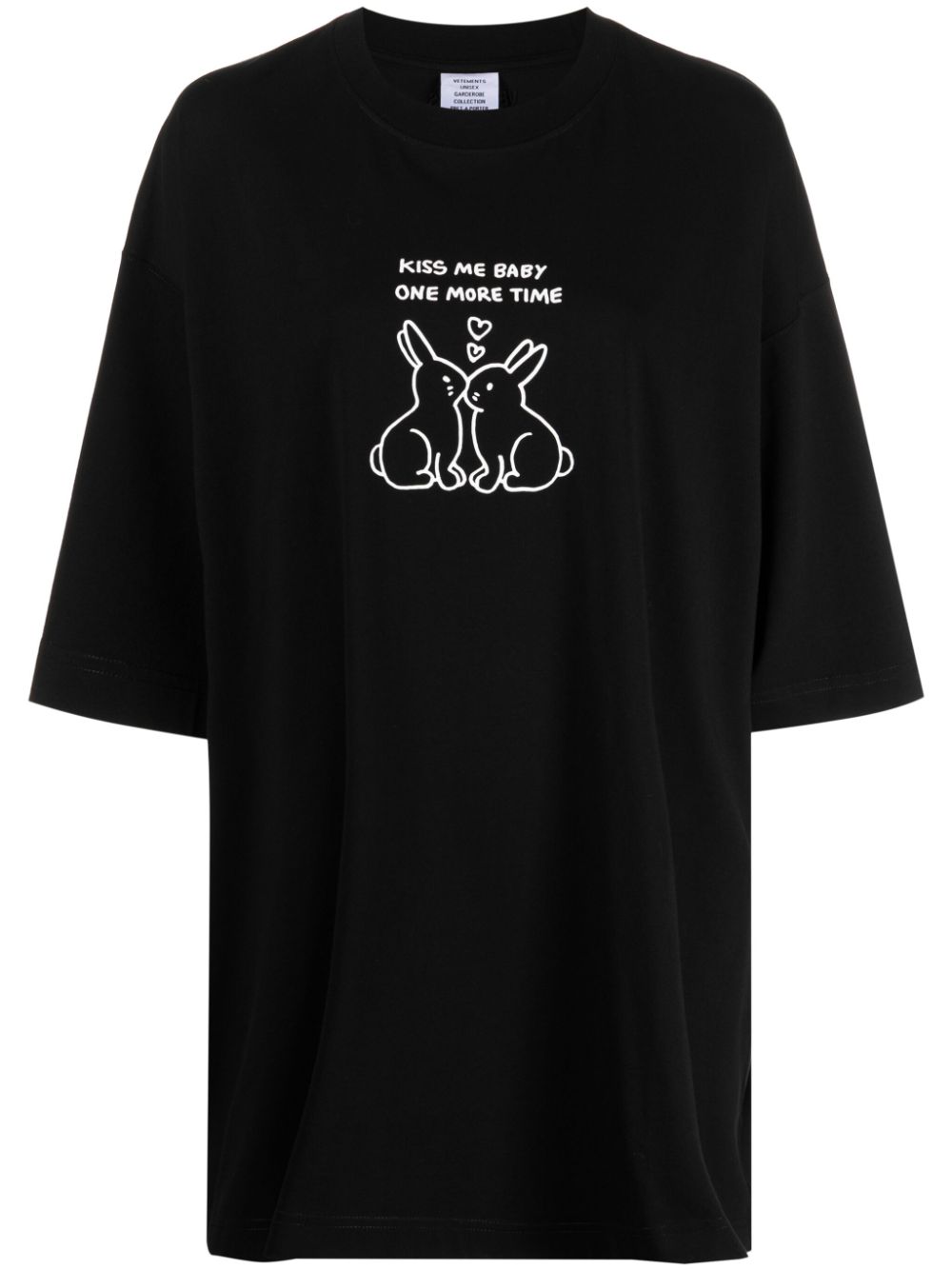 VETEMENTS slogan-print cotton T-shirt - Black von VETEMENTS