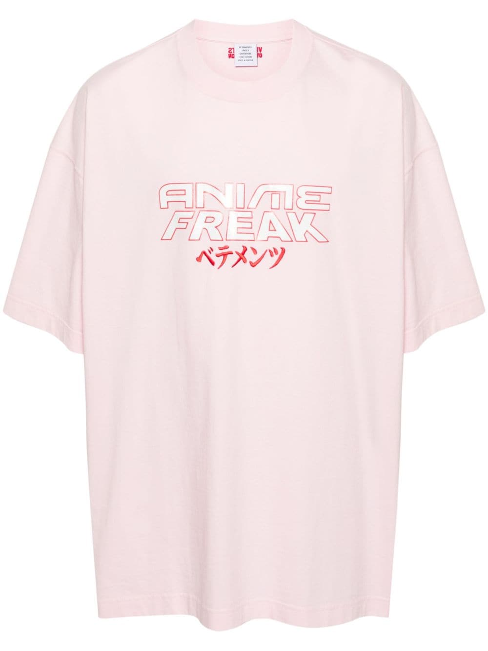 VETEMENTS slogan-print cotton T-shirt - Pink von VETEMENTS