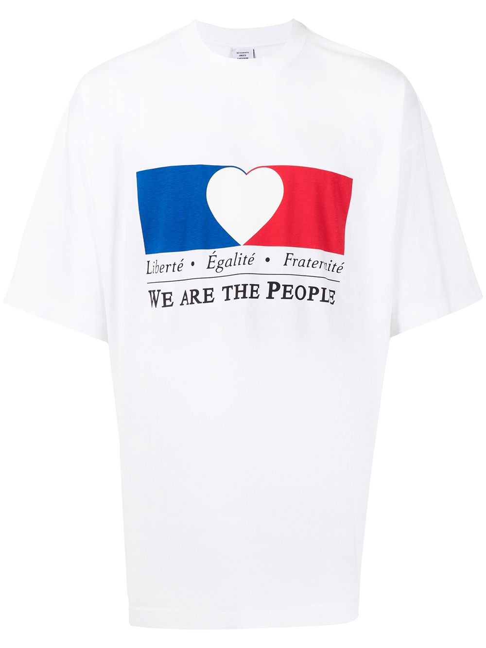 VETEMENTS slogan-print cotton T-shirt - White von VETEMENTS