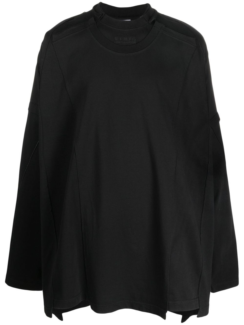 VETEMENTS trompe l'oeil cotton sweatshirt - Black von VETEMENTS