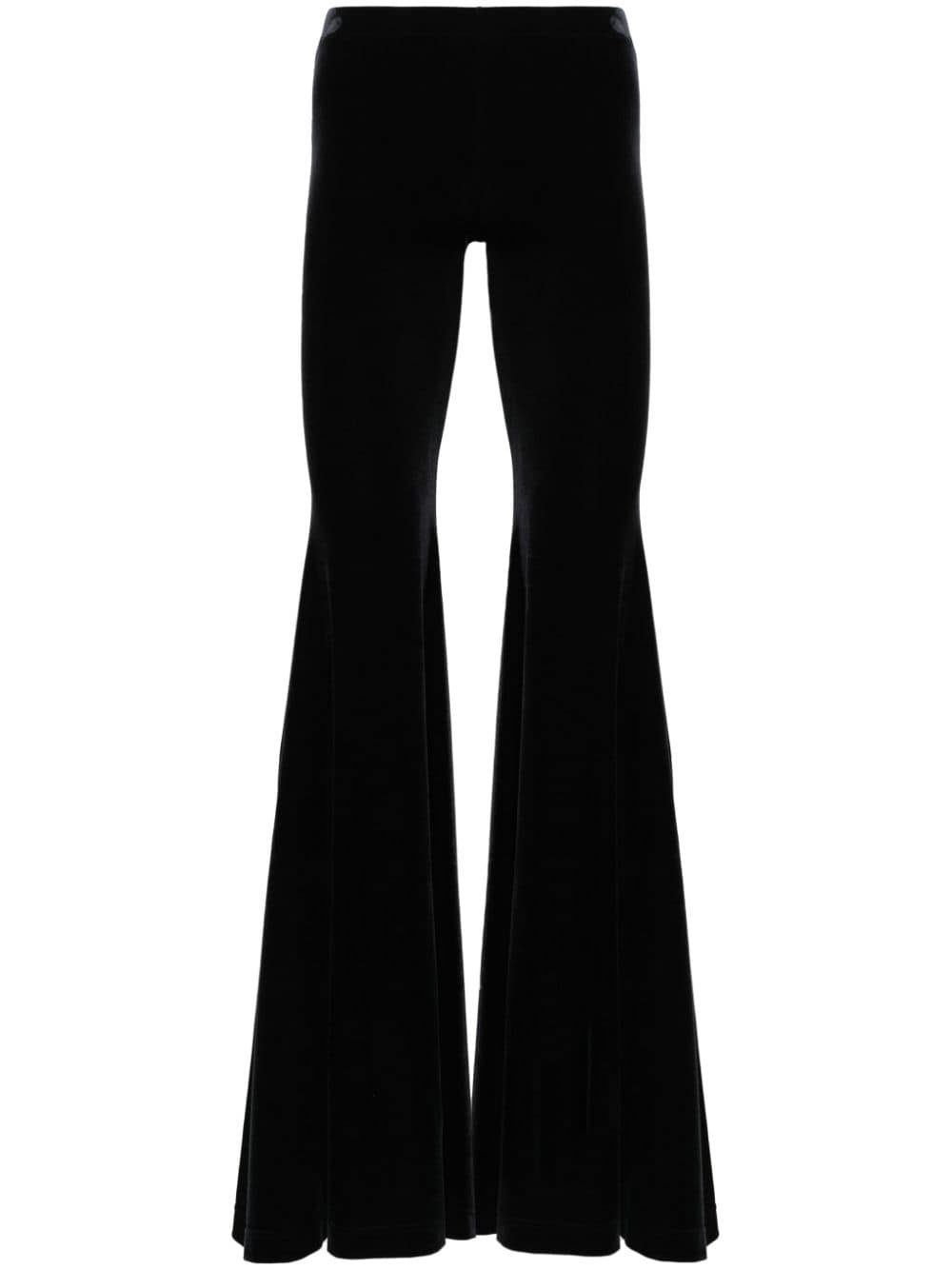 VETEMENTS velour flared trousers - Black von VETEMENTS