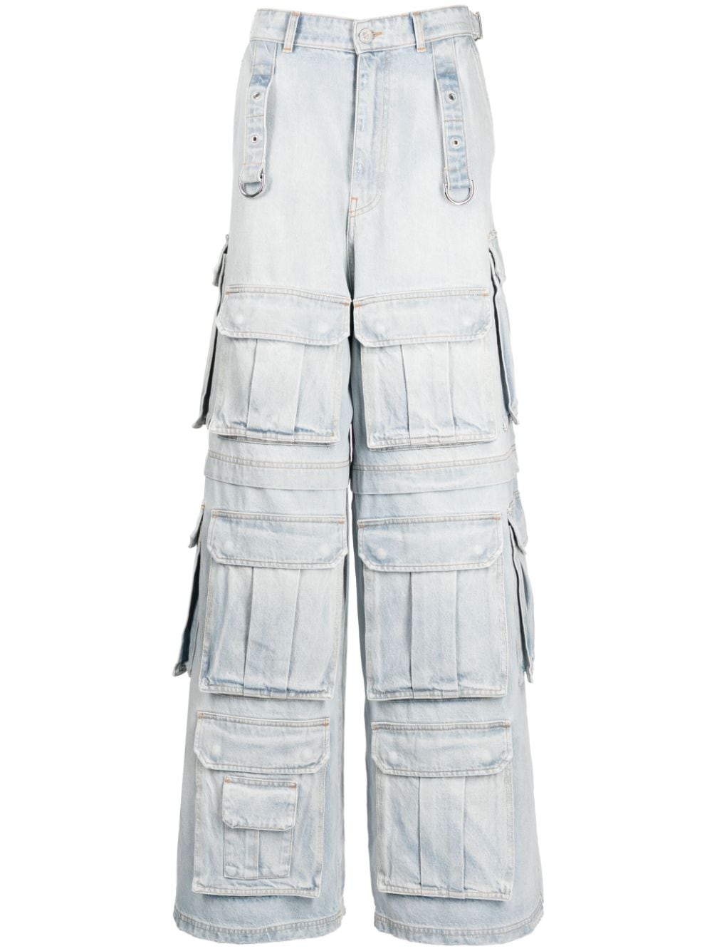 VETEMENTS wide-leg multi-pocket jeans - Blue von VETEMENTS