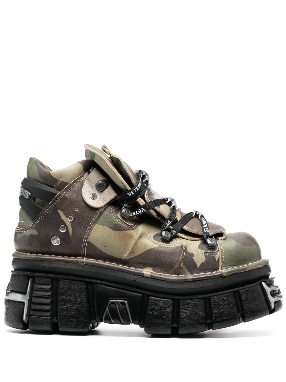 VETEMENTS x New Rock leather platform sneakers - Green von VETEMENTS