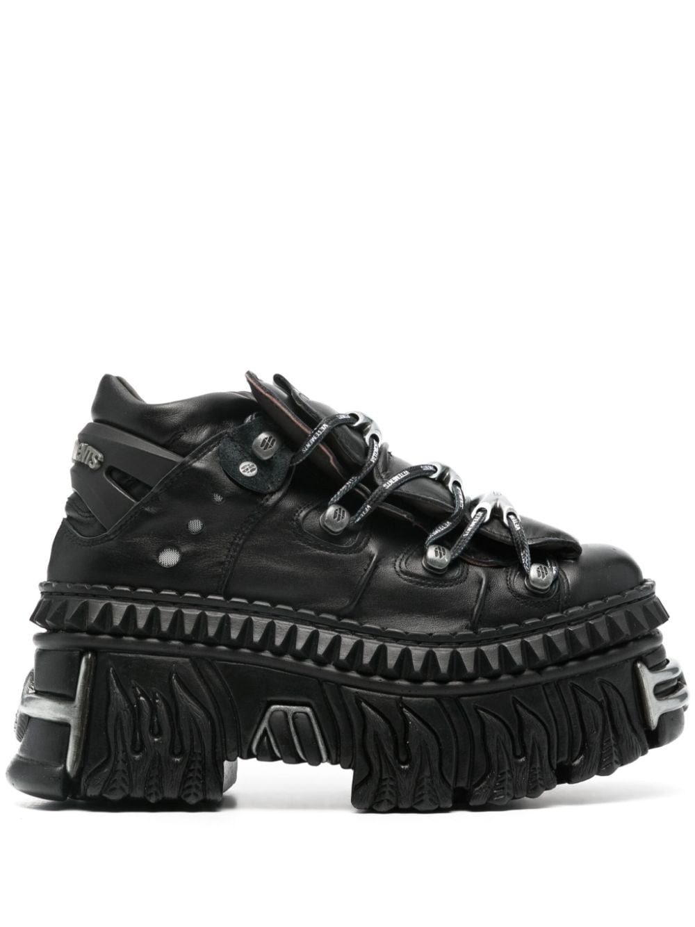 VETEMENTS x New Rock leather sneakers - Black von VETEMENTS