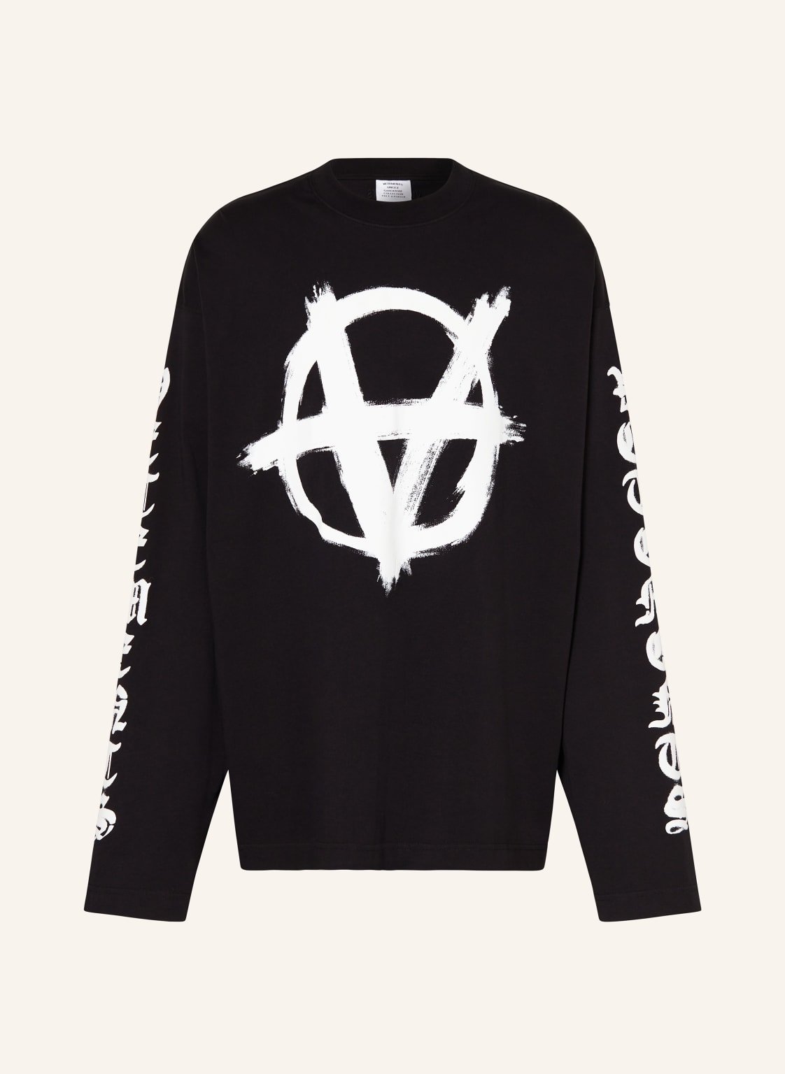 Vetements Longsleeve schwarz von VETEMENTS