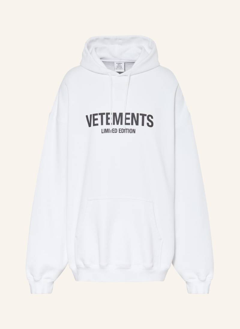 Vetements Oversized-Hoodie weiss von VETEMENTS