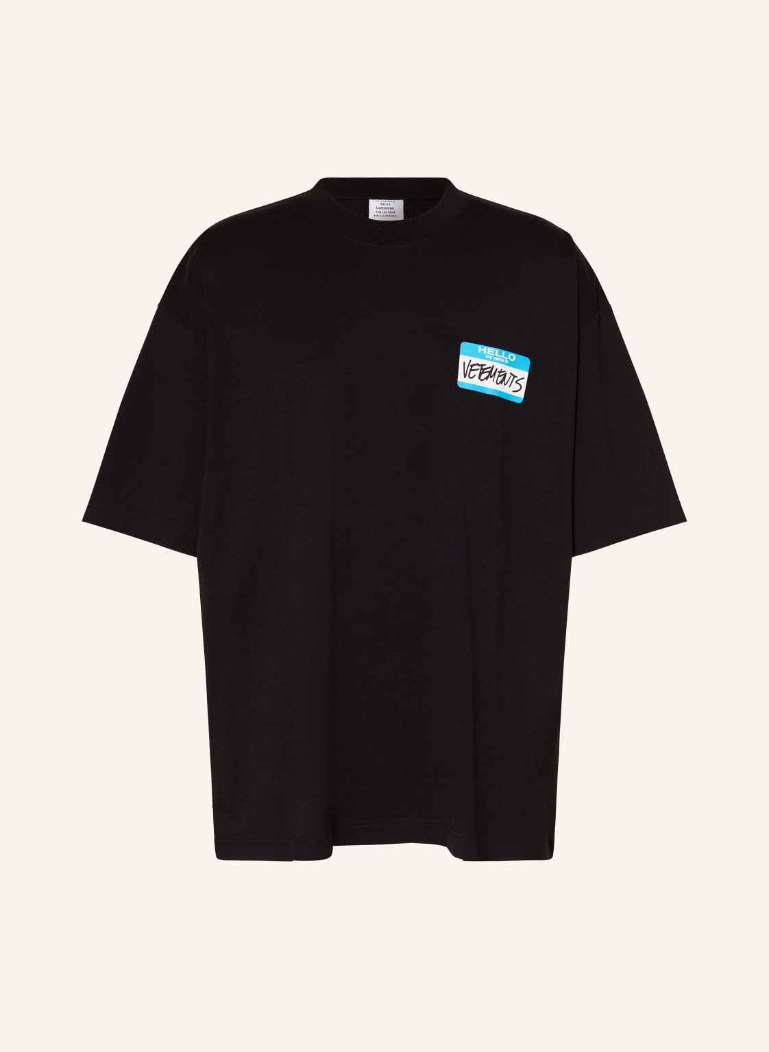 Vetements Oversized-Shirt schwarz von VETEMENTS