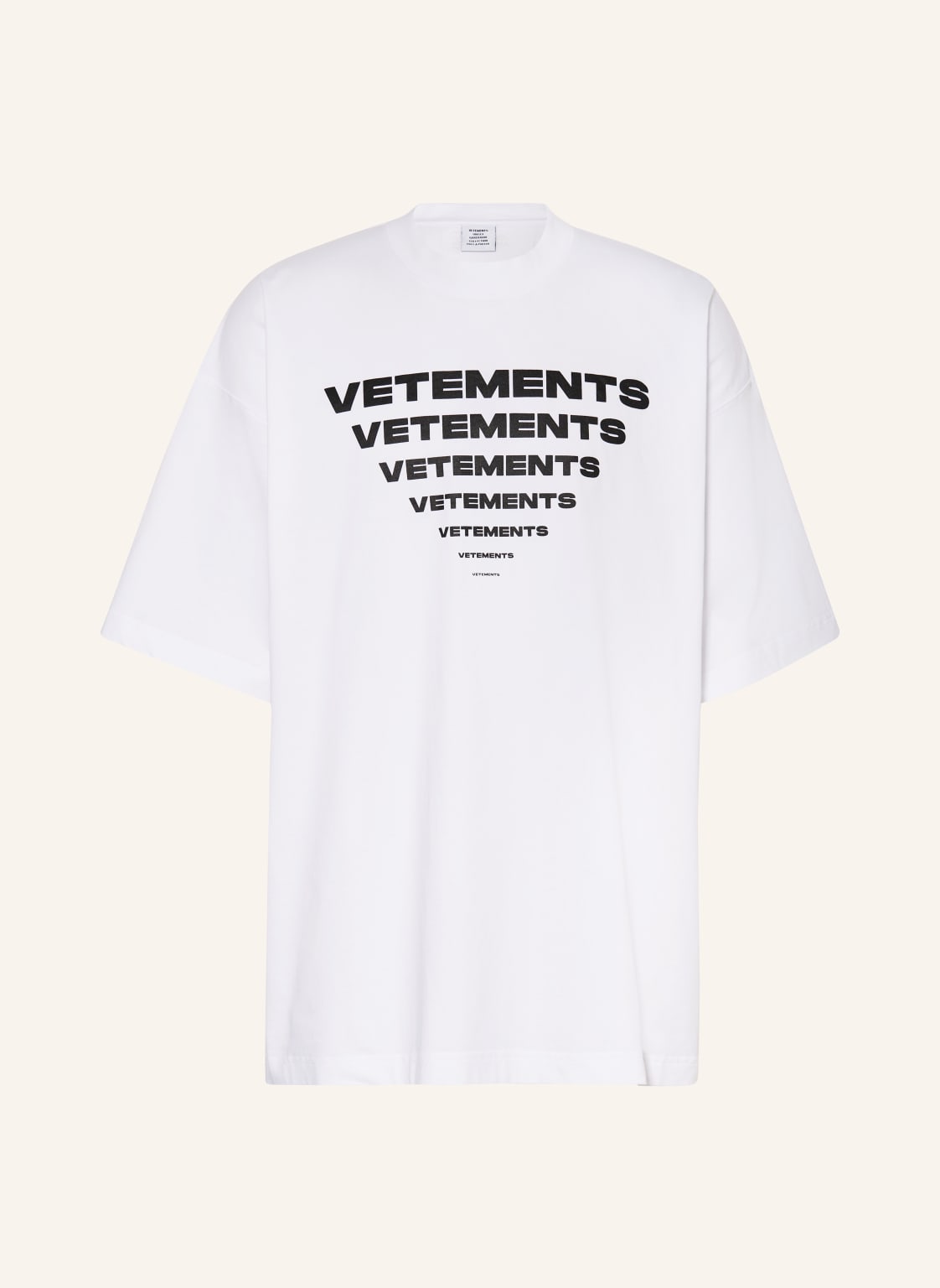 Vetements Oversized-Shirt weiss von VETEMENTS