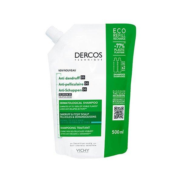 Dercos Anti-schuppen Shampoo Nachfüllpack: Beruhigendes Shampoo Mit Salicylsäure Für Normales Bis Fettiges Haar Damen  500 ml von VICHY