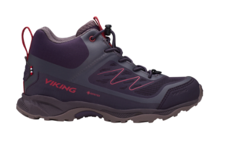 VIKING TIND Mid gtx - mid grey/ruby red (Grösse: 33) von VIKING