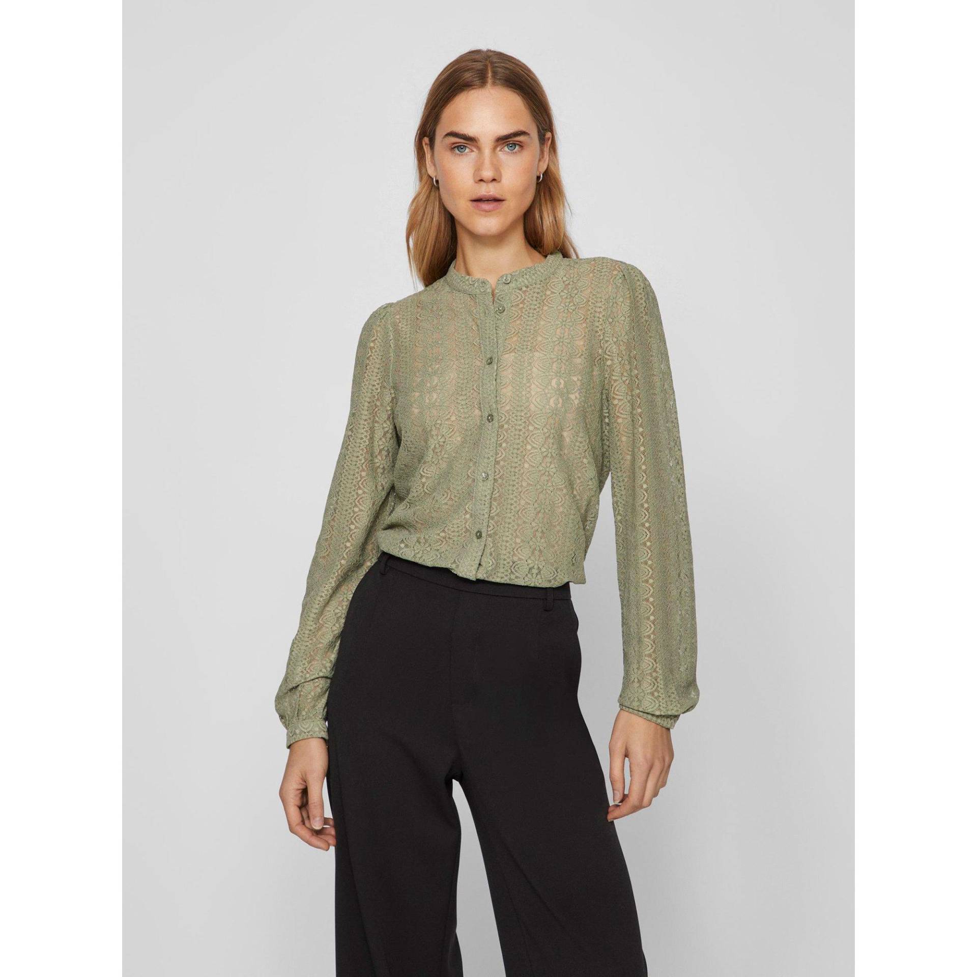 Bluse, Langarm Damen Olivegrün L von VILA