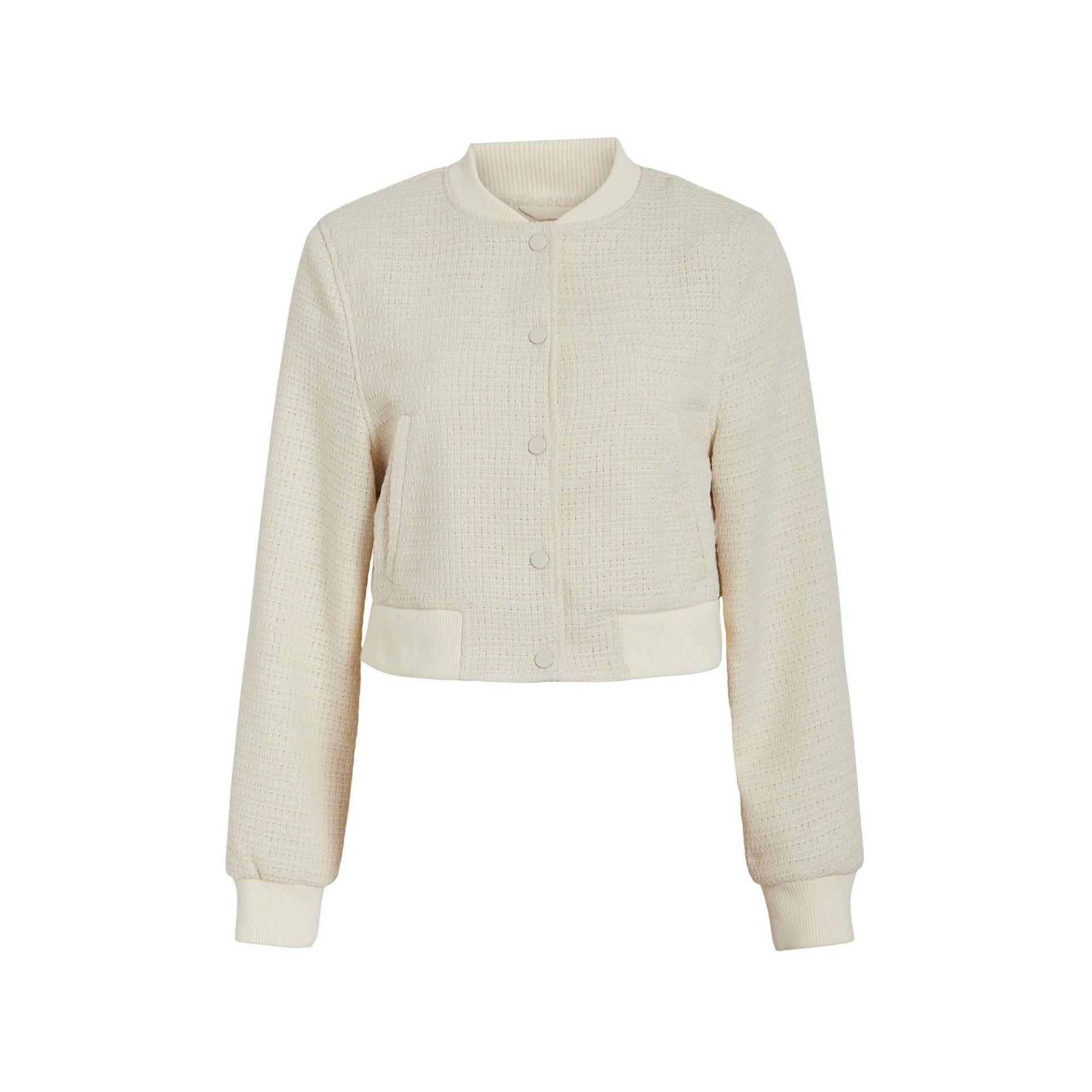 Bomberjacke Mit Knöpfen Damen Creme 38 von VILA