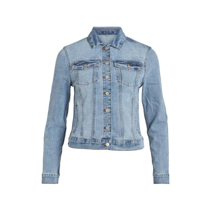 Kurze Jeansjacke Damen Bleached Blau L von VILA