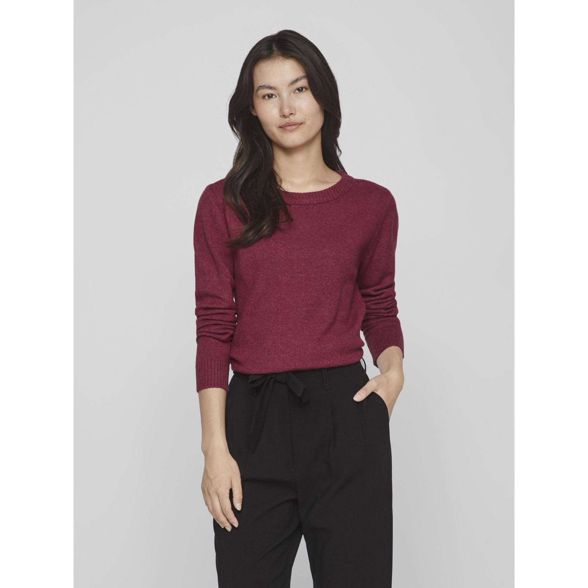 Pullover, Comfort Fit, Langarm Damen Himbeere L von VILA