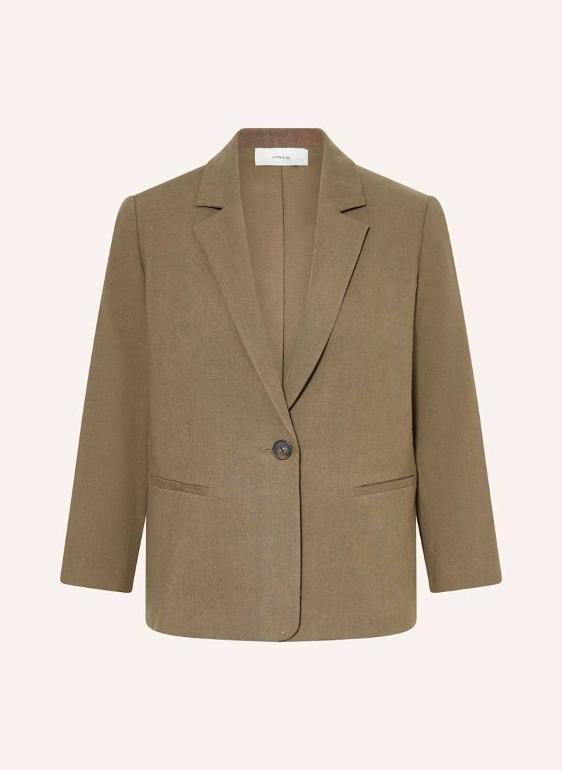 Vince Blazer Mit Leinen gruen von VINCE