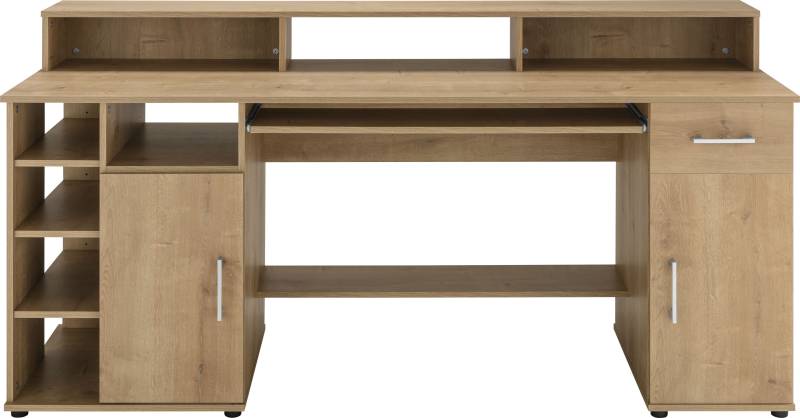 VOGL Möbelfabrik Schreibtisch »Tim mit Monitoraufsatz, Tastaturauszug & Towerfach,«, Breite 154 oder 178 cm, Made in Germany von VOGL Möbelfabrik