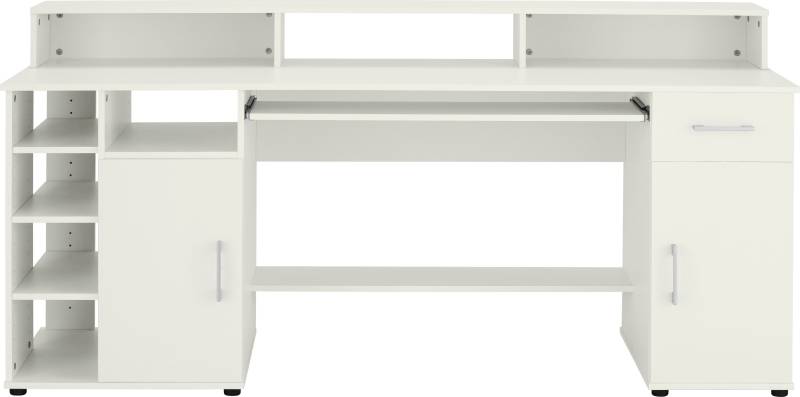 VOGL Möbelfabrik Schreibtisch »Tim mit Monitoraufsatz, Tastaturauszug & Towerfach,«, Breite 154 oder 178 cm, Made in Germany von VOGL Möbelfabrik