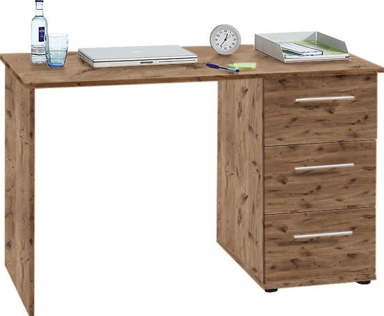 VOGL Möbelfabrik Schreibtisch »Tobi, optional mit Tastaturauszug,«, mit 3 Schubkästen, Breite 115 cm, Made in Germany von VOGL Möbelfabrik