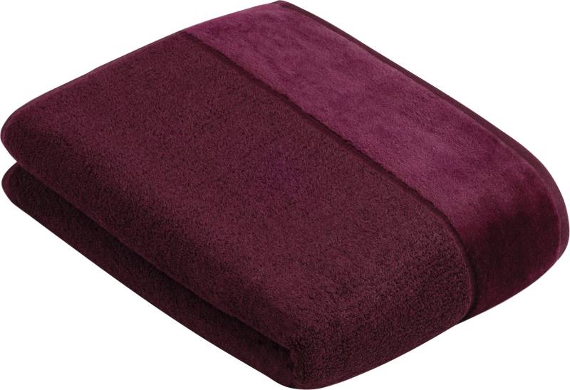 Vossen Badetuch »Pure«, (1 St., Badetuch 67 x 140 cm), Baumwolle & VEGAN, mit eleganter Veloursbordüre von VOSSEN
