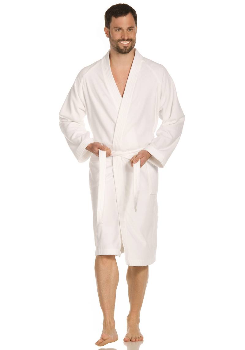 Vossen Unisex-Bademantel »Dallas, ideal für Sauna & Spa, Hotelbademantel, Morgenmantel«, (1 St.), für Damen & Herren, reine Baumwolle, mit Kimono-Kragen von VOSSEN