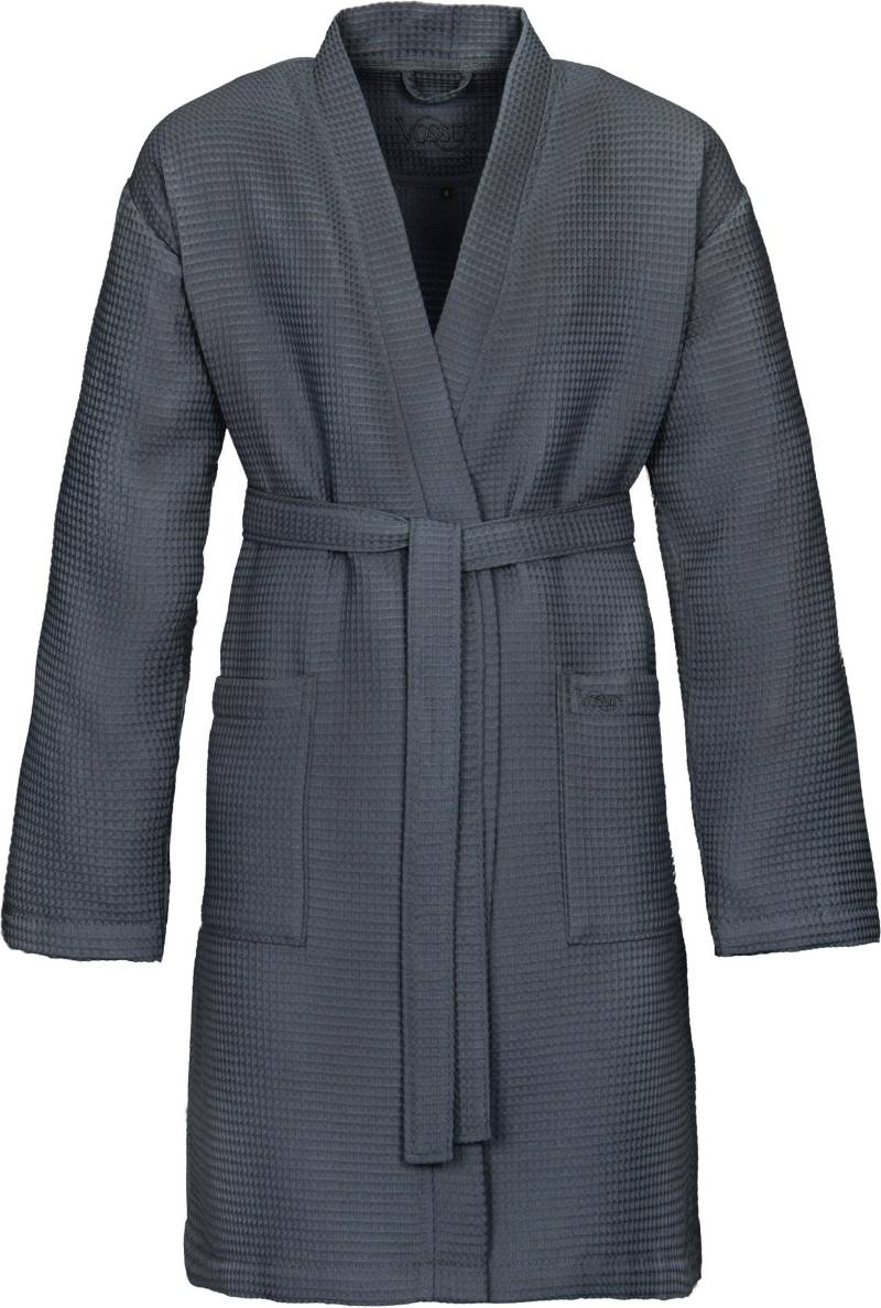 Vossen Unisex-Bademantel »Rom, ideal für Sauna & Spa, Hotelbademantel, Morgenmantel«, (1 St.), für Damen & Herren, Waffelpiqué-Struktur, in leichter Qualität von VOSSEN