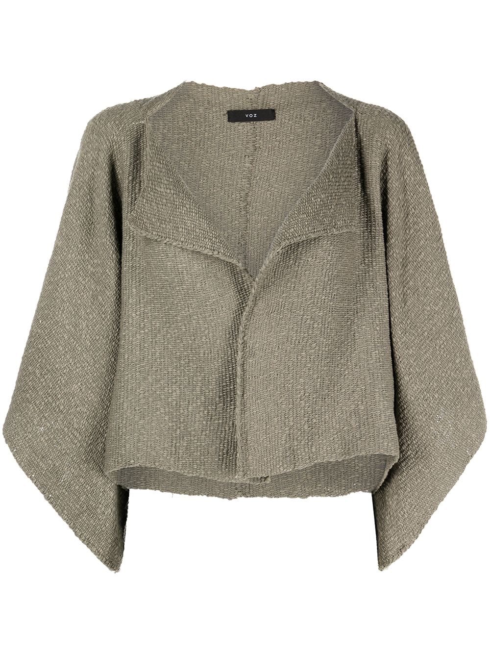 VOZ cropped knitted bolero - Grey von VOZ