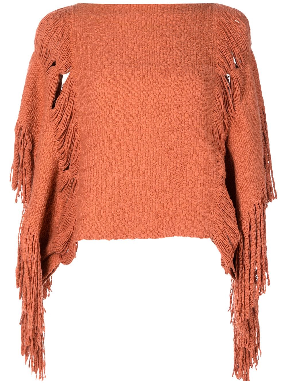 VOZ fringe-detail knitted top - Orange von VOZ