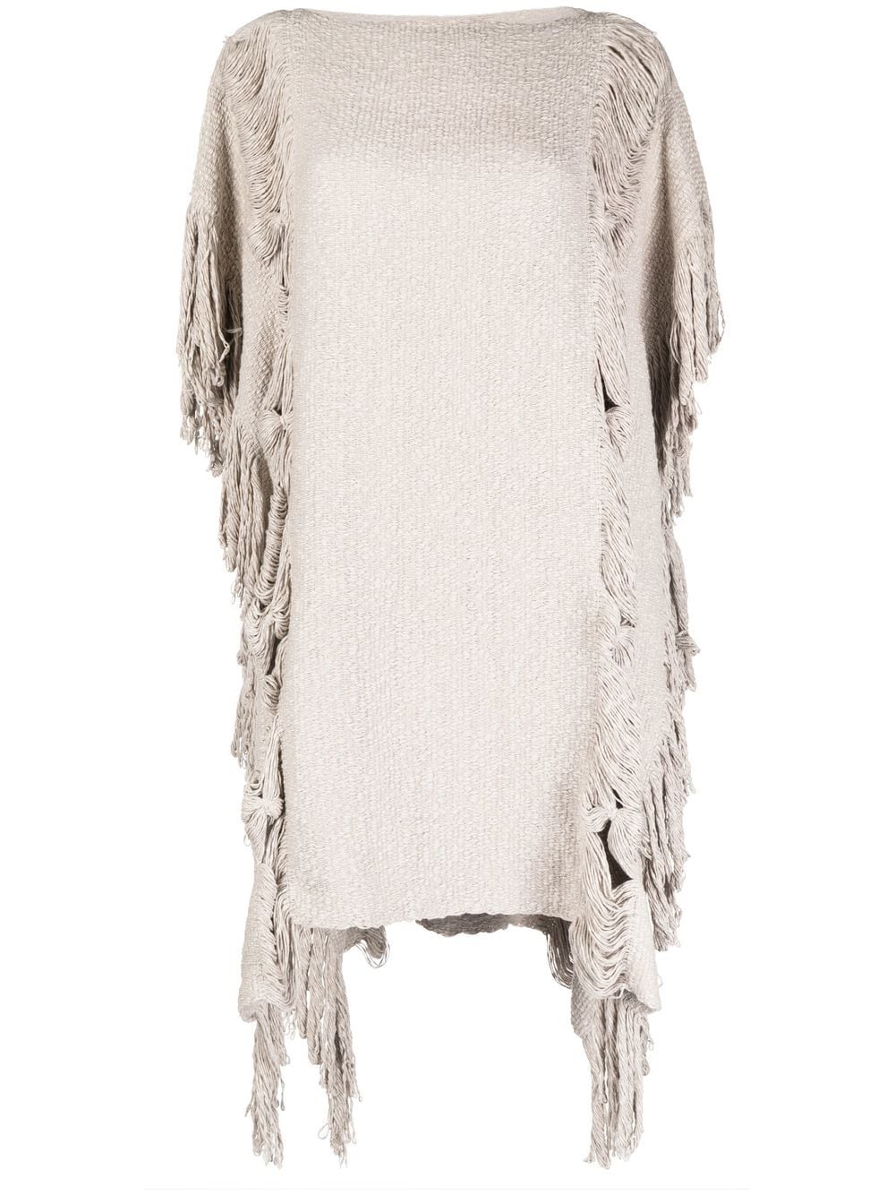 VOZ fringed poncho-style jumper - Grey von VOZ