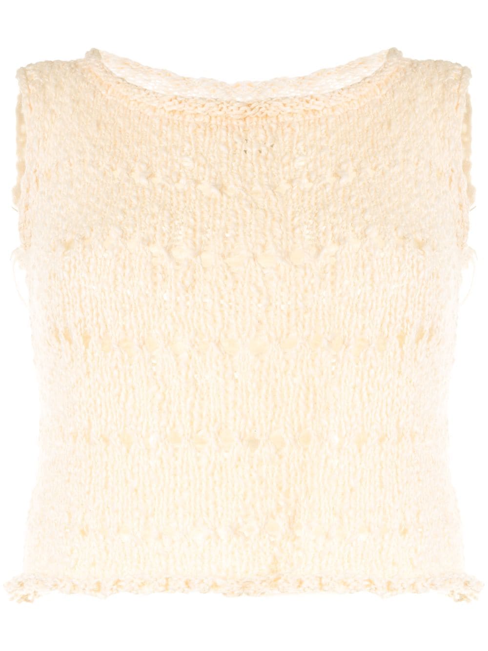 VOZ knitted crop top - Neutrals von VOZ