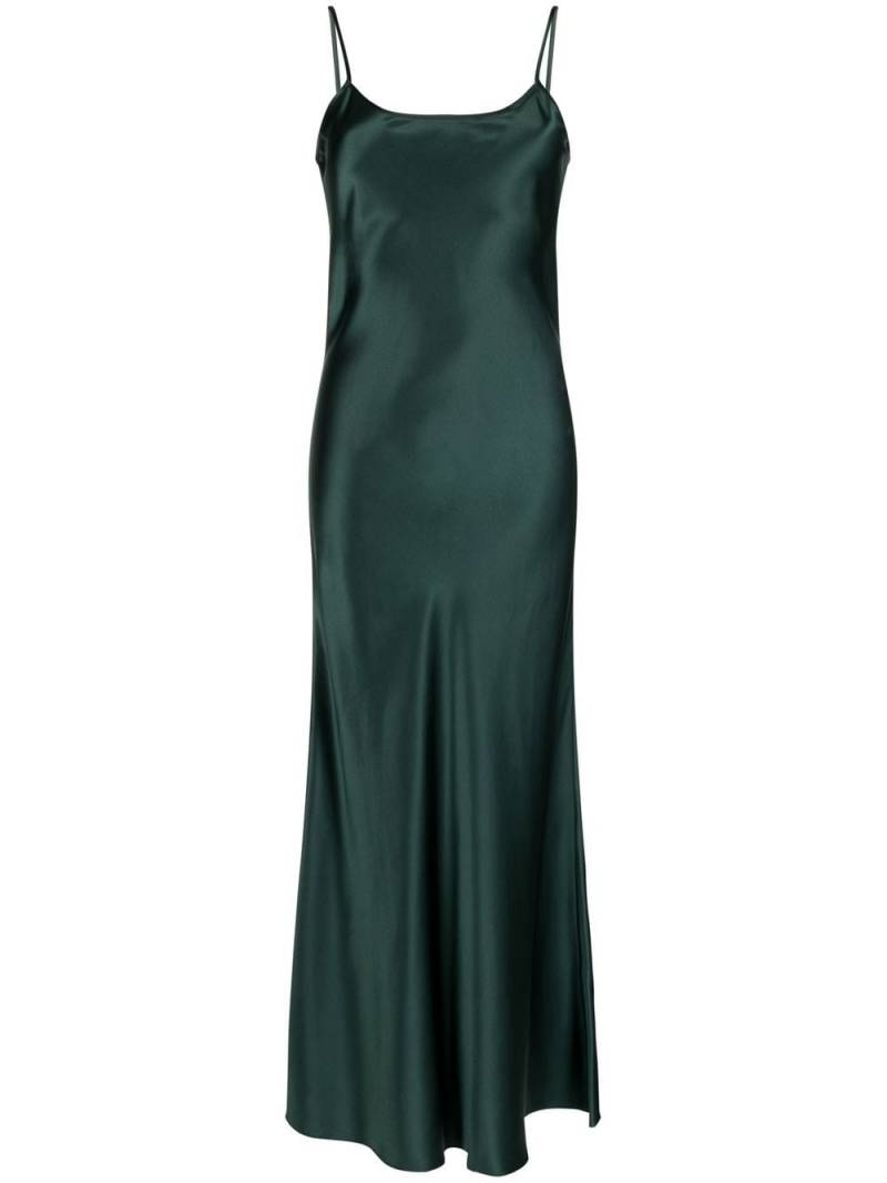 VOZ liquid silk slip dress - Green von VOZ