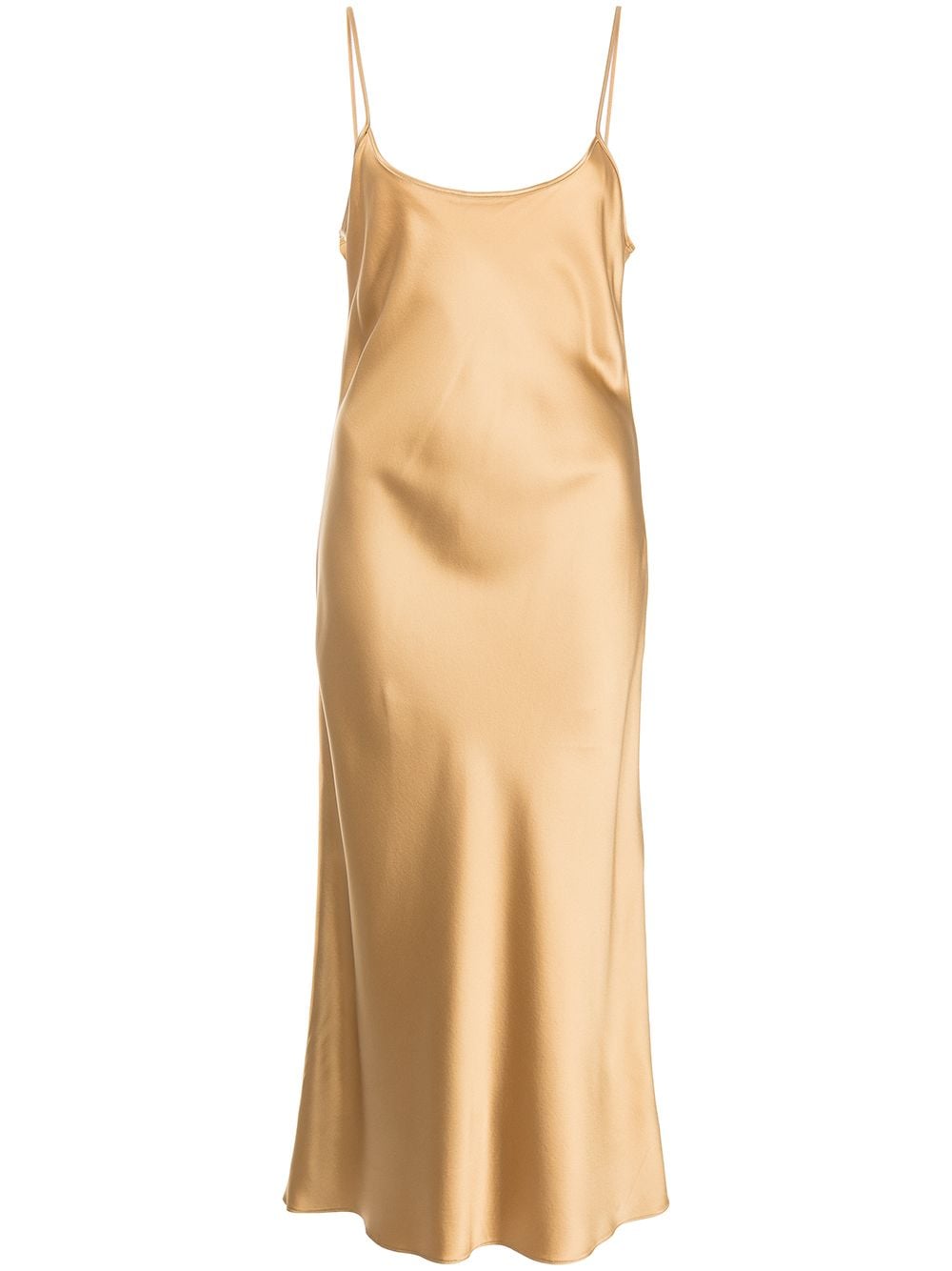 VOZ metallic silk midi slip dress - Gold von VOZ