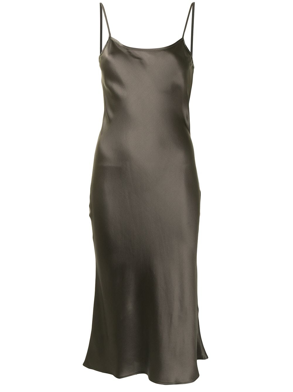 VOZ midi silk slip dress - Brown von VOZ