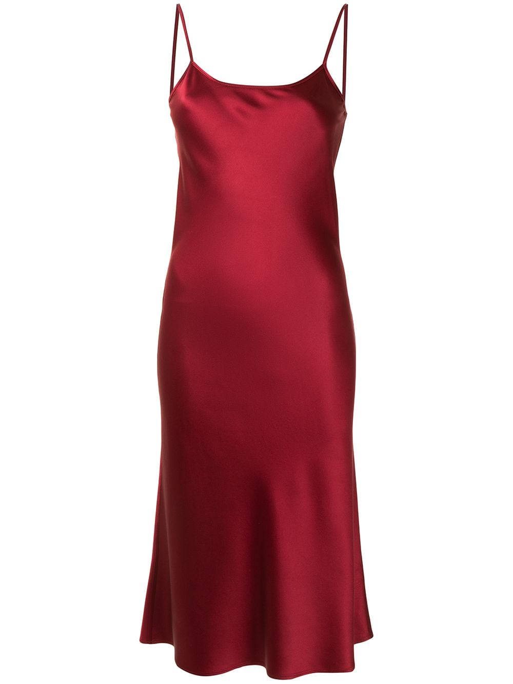 VOZ midi silk slip dress - Red von VOZ