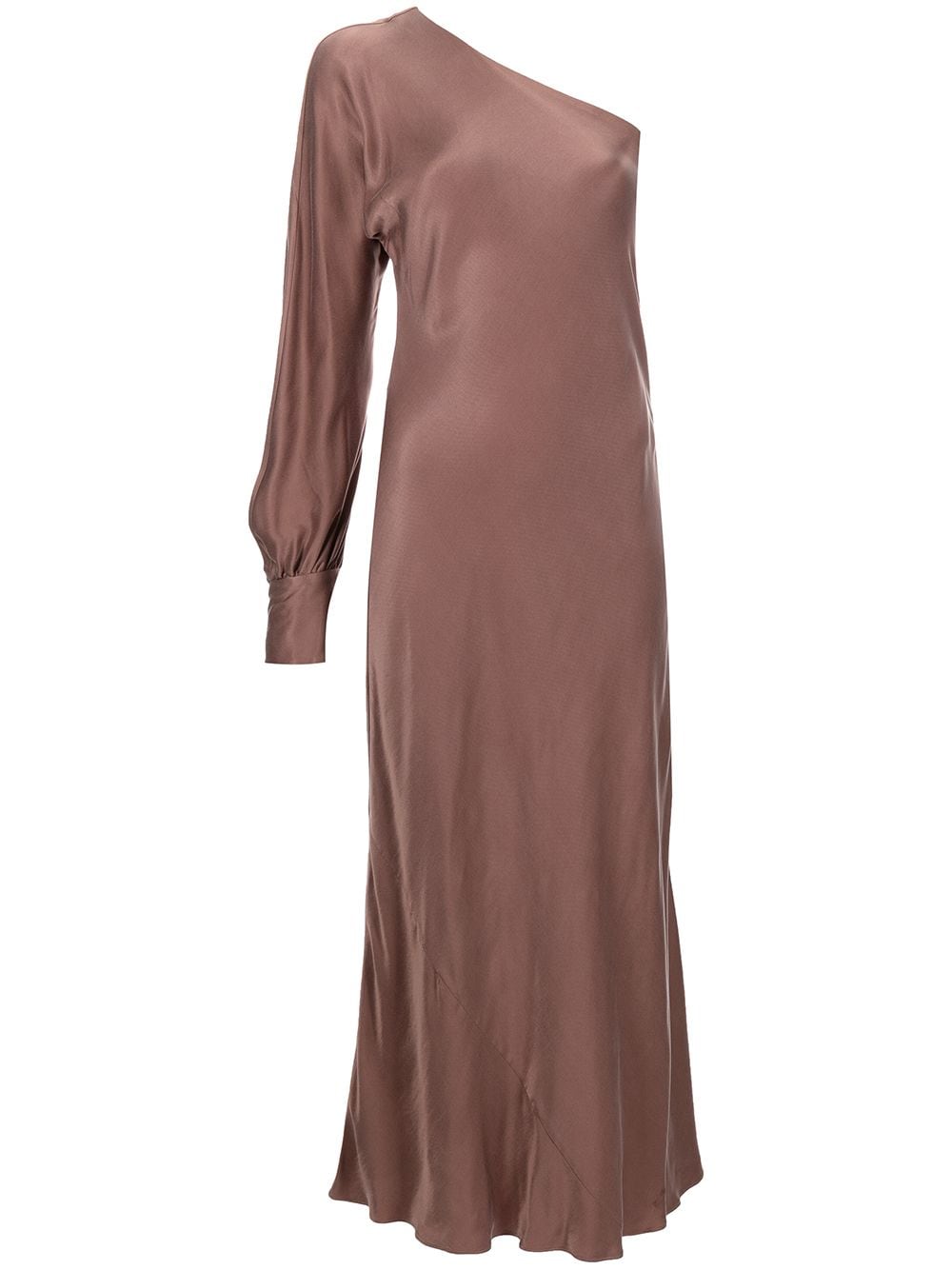 VOZ one-shoulder satin midi dress - Purple von VOZ