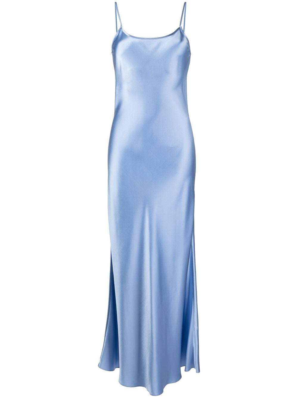 VOZ scoop-neck silk long dress - Blue von VOZ