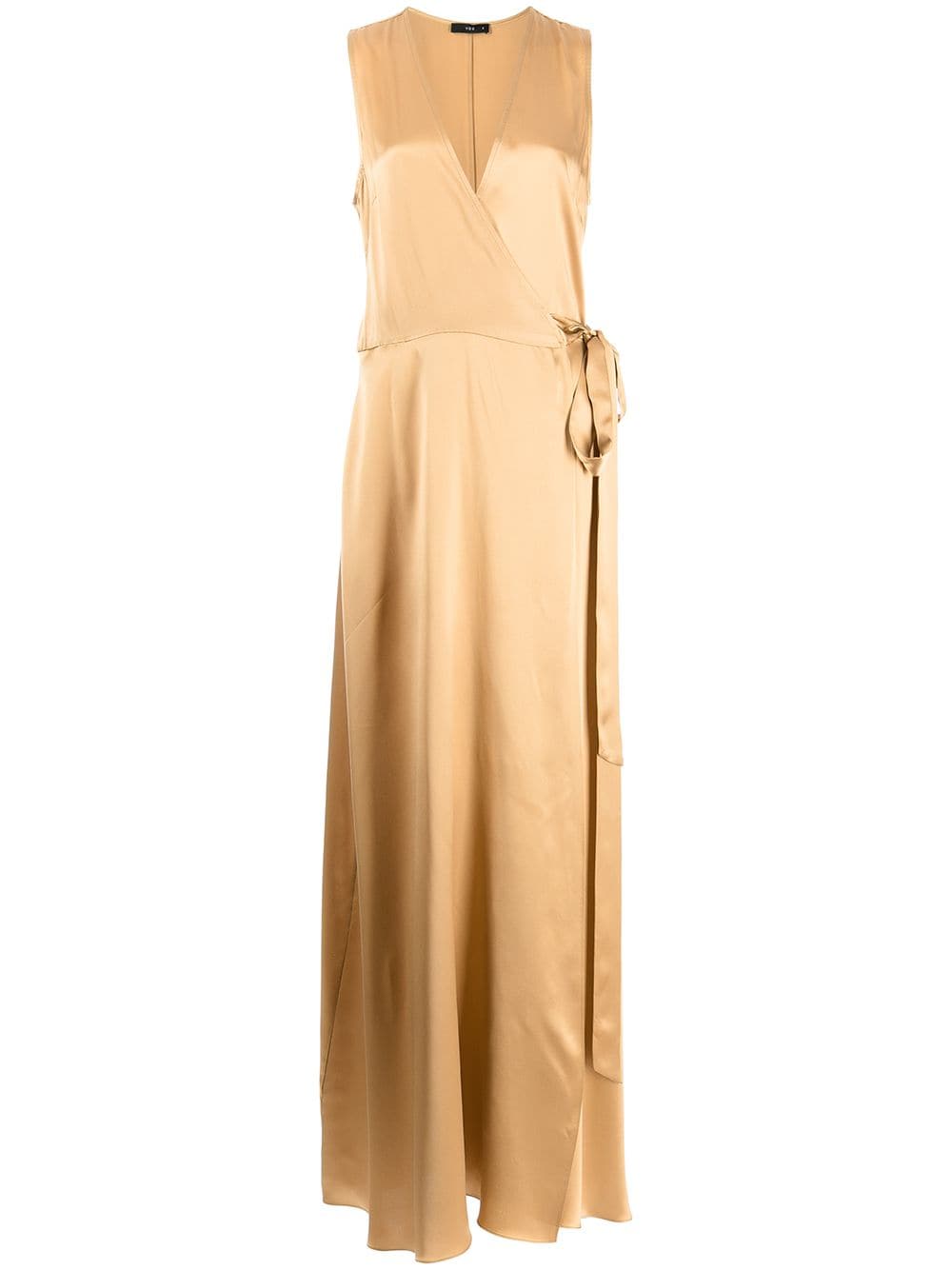 VOZ silk maxi wrap dress - Gold von VOZ