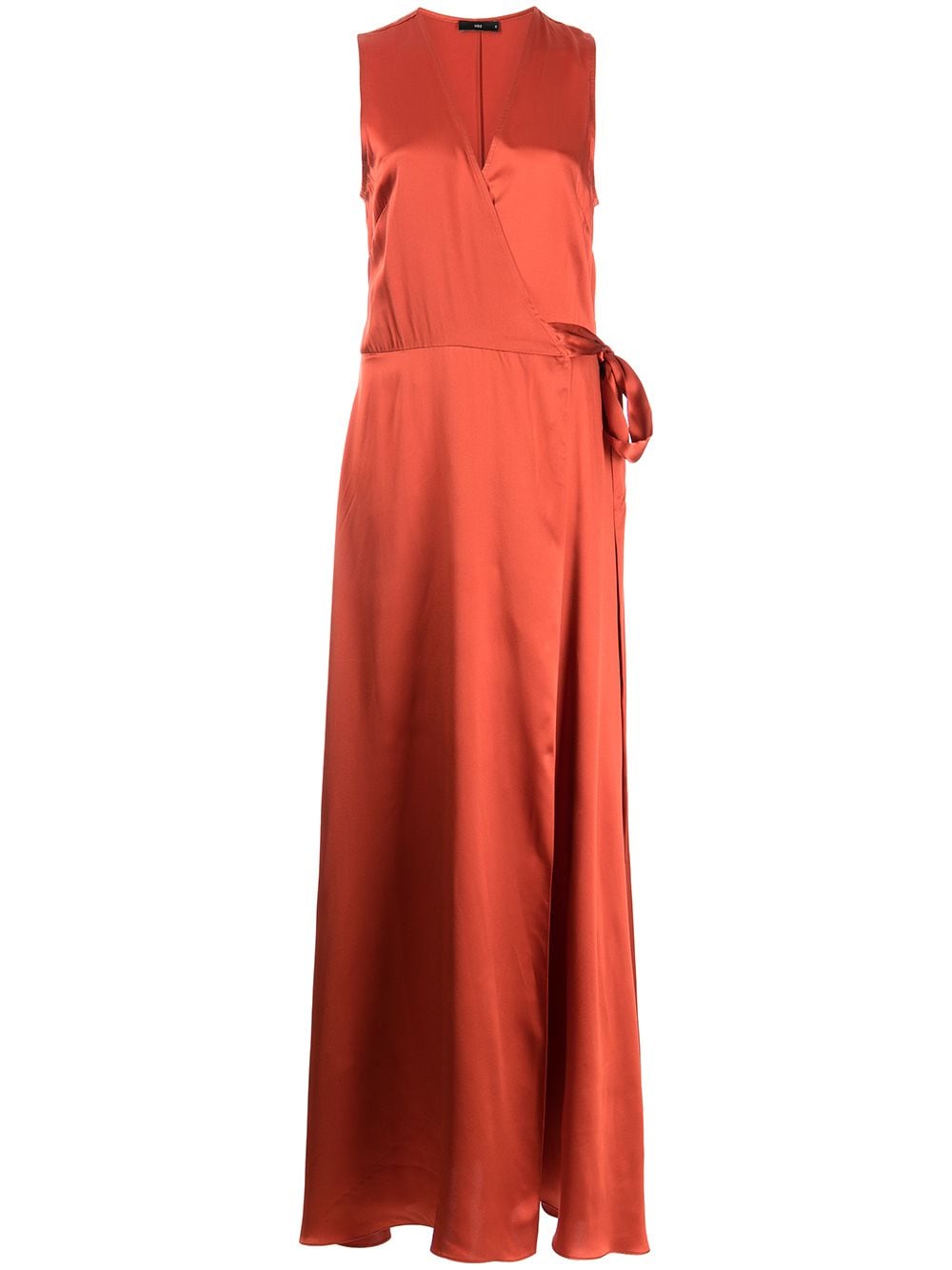VOZ silk maxi wrap dress - Red von VOZ
