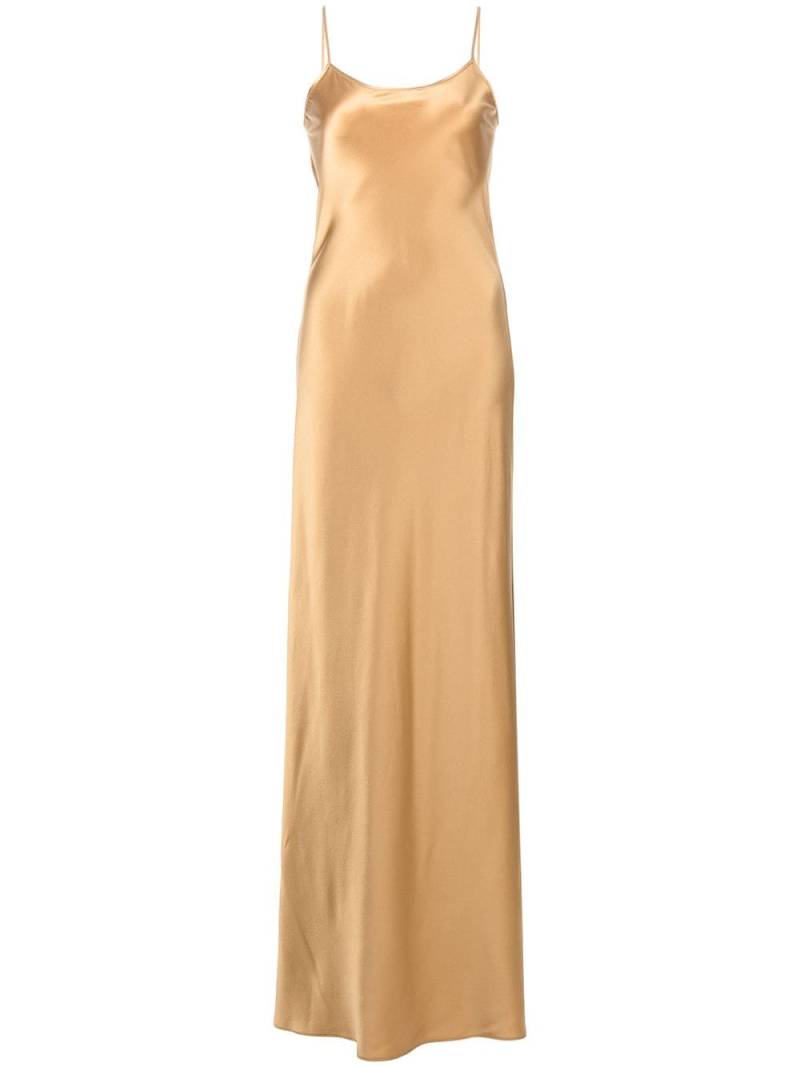 VOZ sleeveless silk maxi slip dress - Gold von VOZ