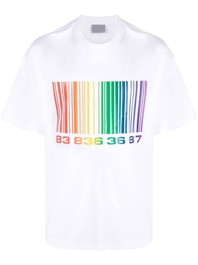 VTMNTS barcode-print crew-neck T-shirt - White von VTMNTS