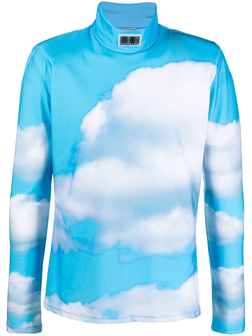 VTMNTS cloud-print high-neck top - Blue von VTMNTS