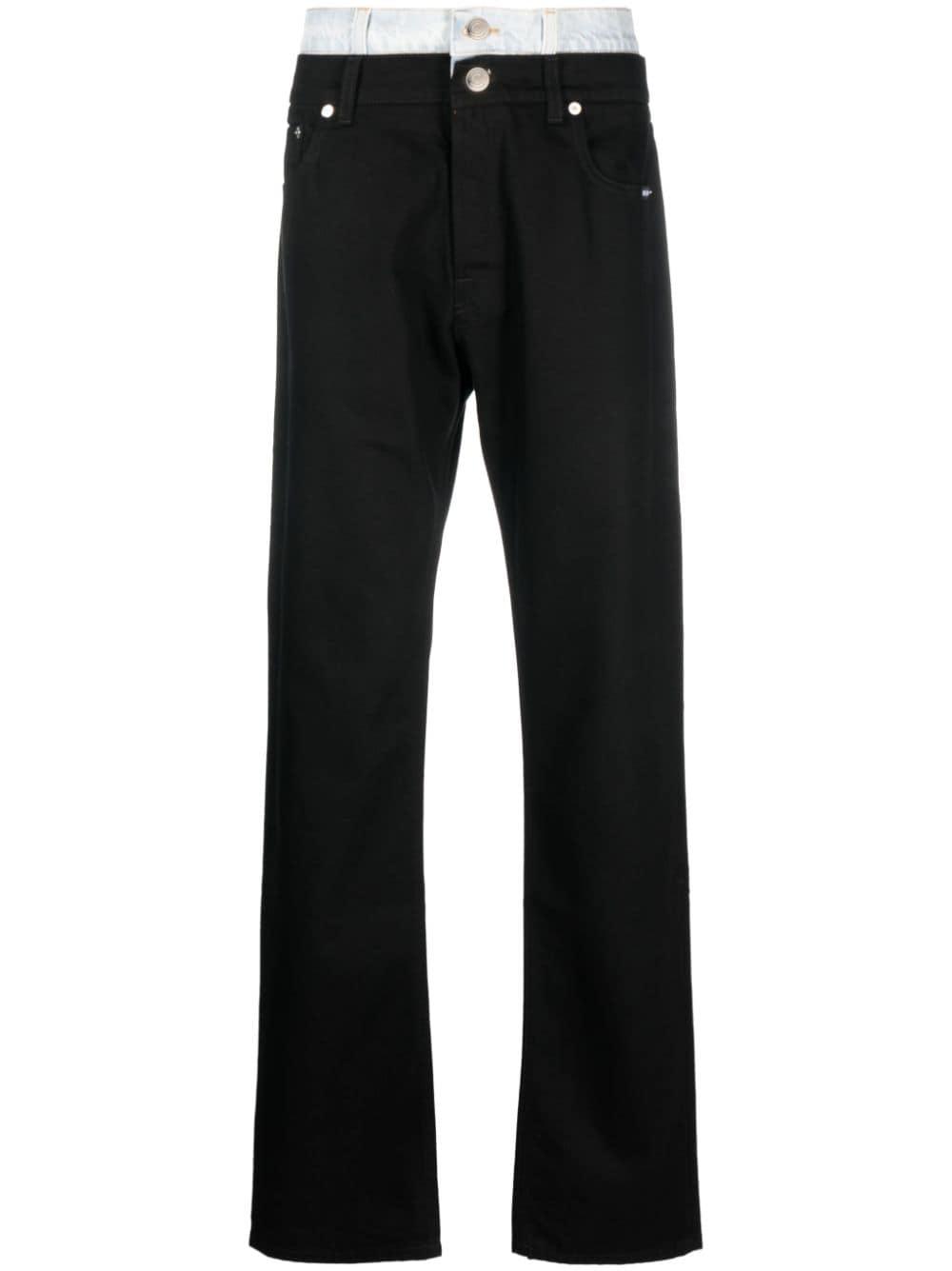 VTMNTS double-layer straight-leg jeans - Black von VTMNTS