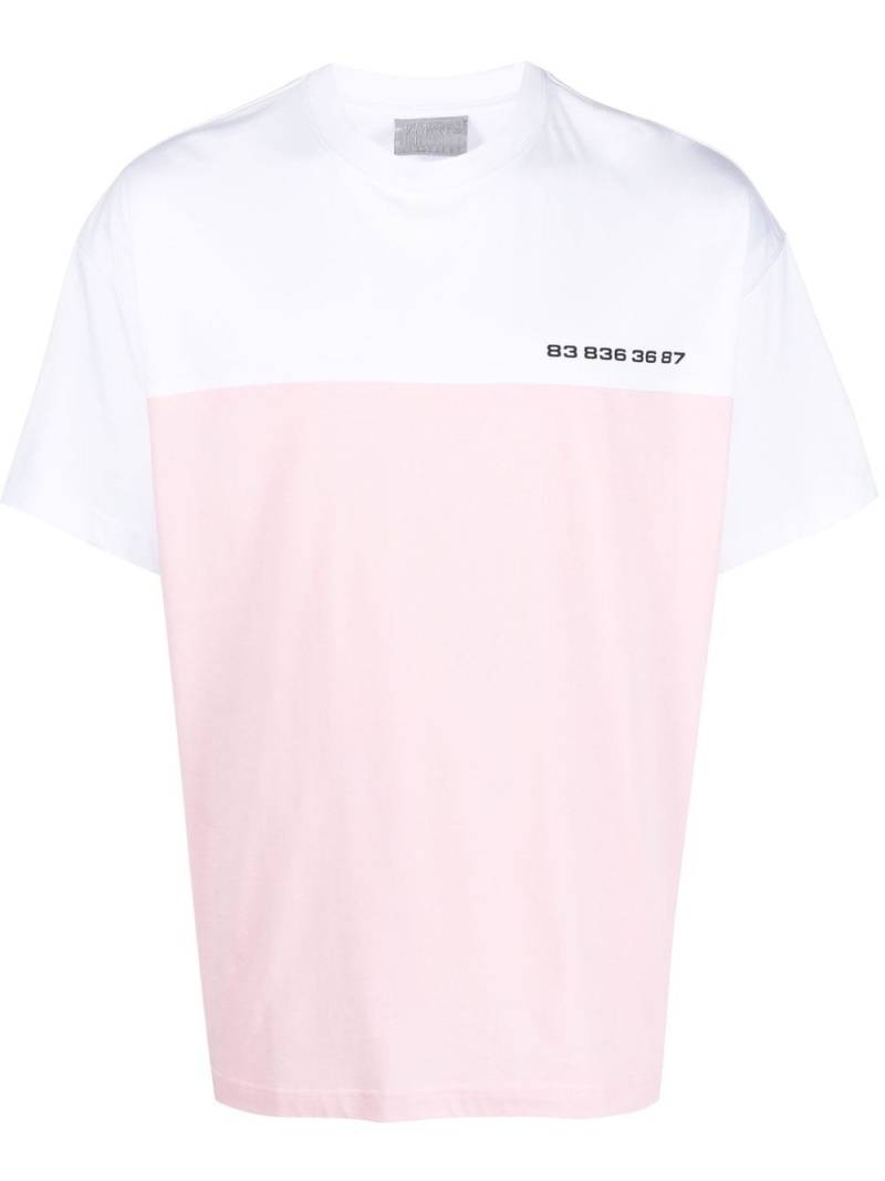 VTMNTS logo-print colour-block T-shirt - Pink von VTMNTS