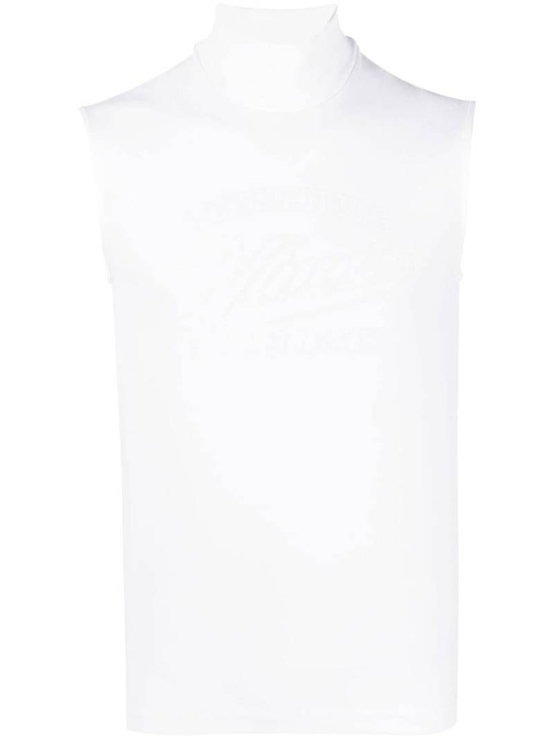 VTMNTS logo-print halterneck vest - White von VTMNTS