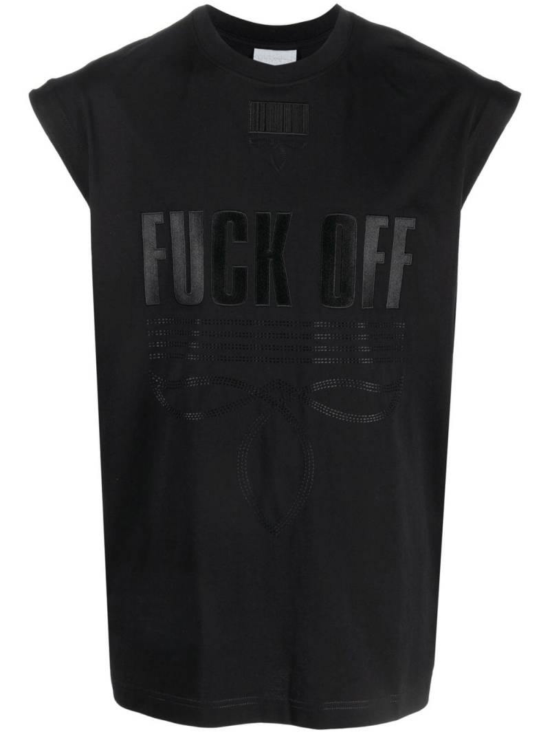 VTMNTS slogan-print sleeveless vest top - Black von VTMNTS