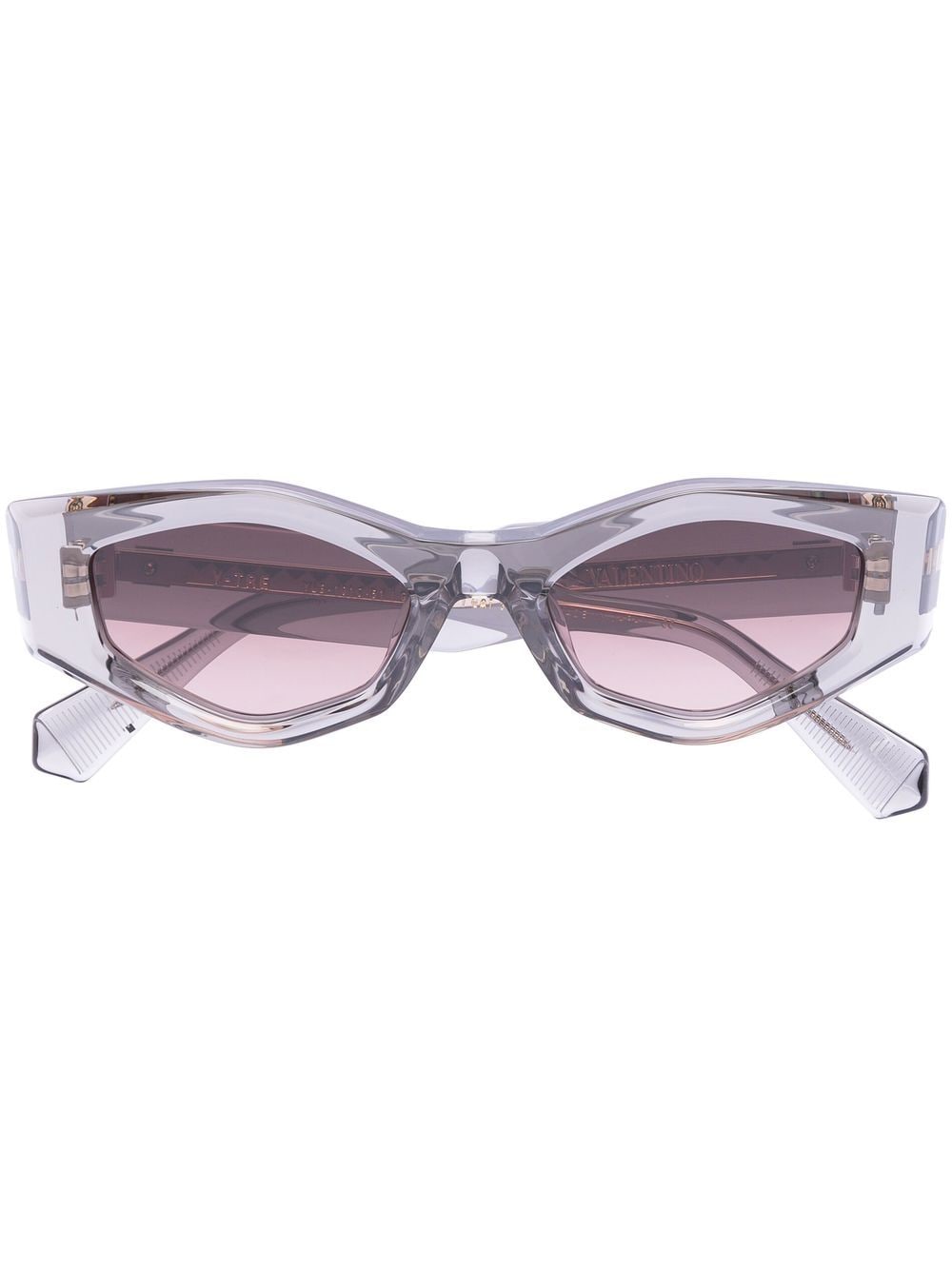 Valentino Eyewear Rockstud irregular-frame sunglasses - Grey von Valentino Eyewear