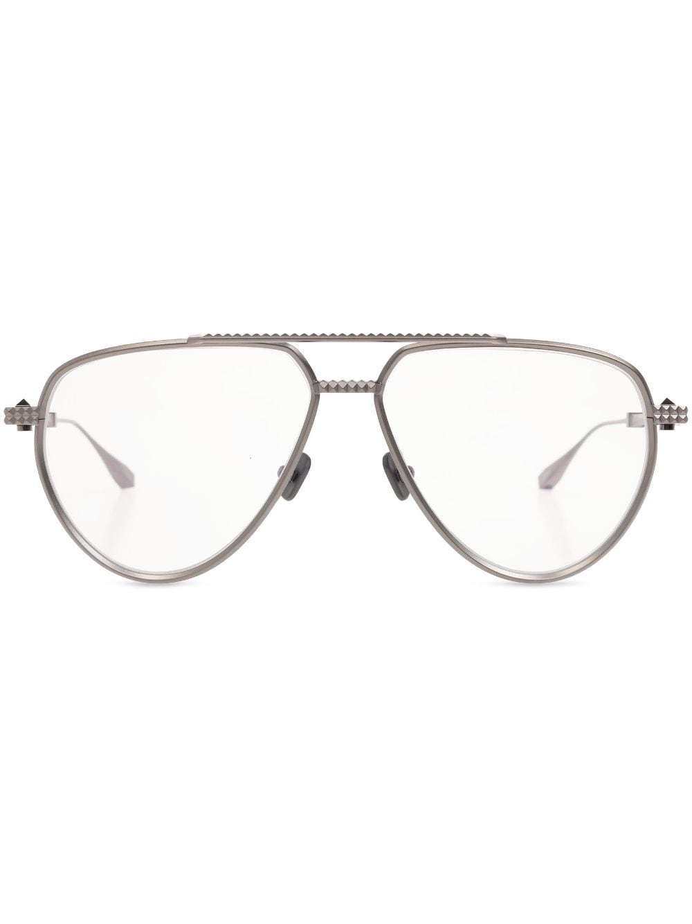 Valentino Eyewear Rockstud pilot-frame glasses - Silver von Valentino Eyewear