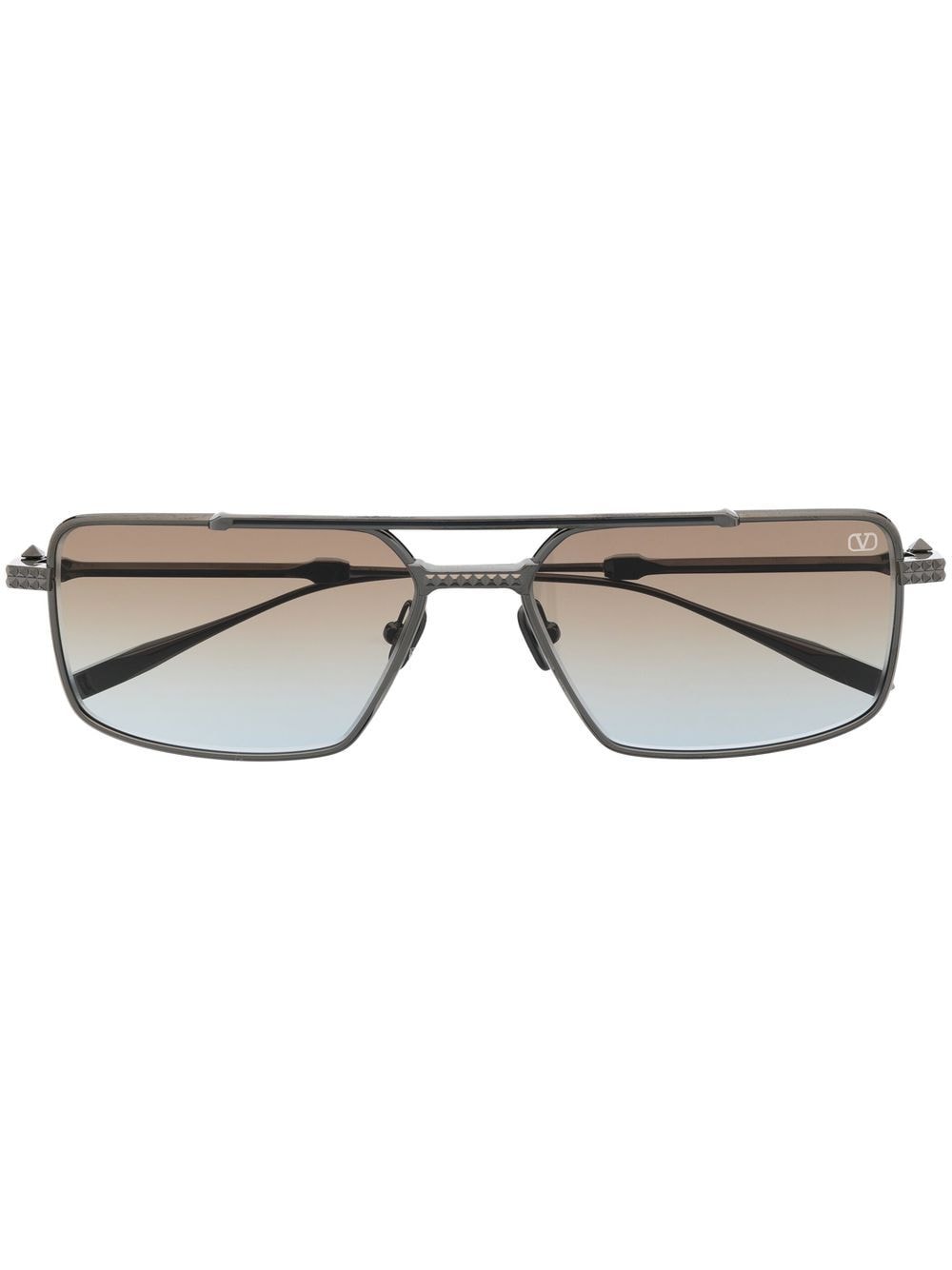 Valentino Eyewear Rockstud pilot-frame sunglasses - Black von Valentino Eyewear