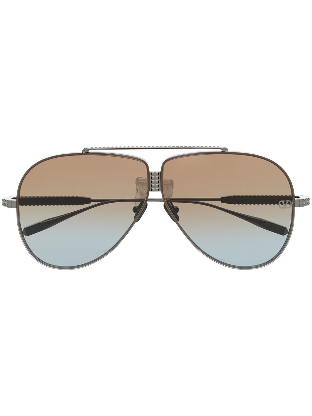 Valentino Eyewear Rockstud pilot-frame sunglasses - Black von Valentino Eyewear